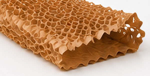 Honeycomb paper sleeve.