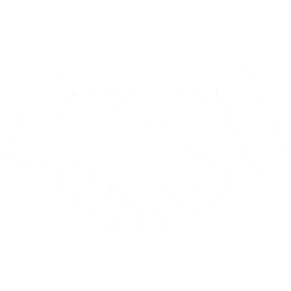 Icon of a white handshake.